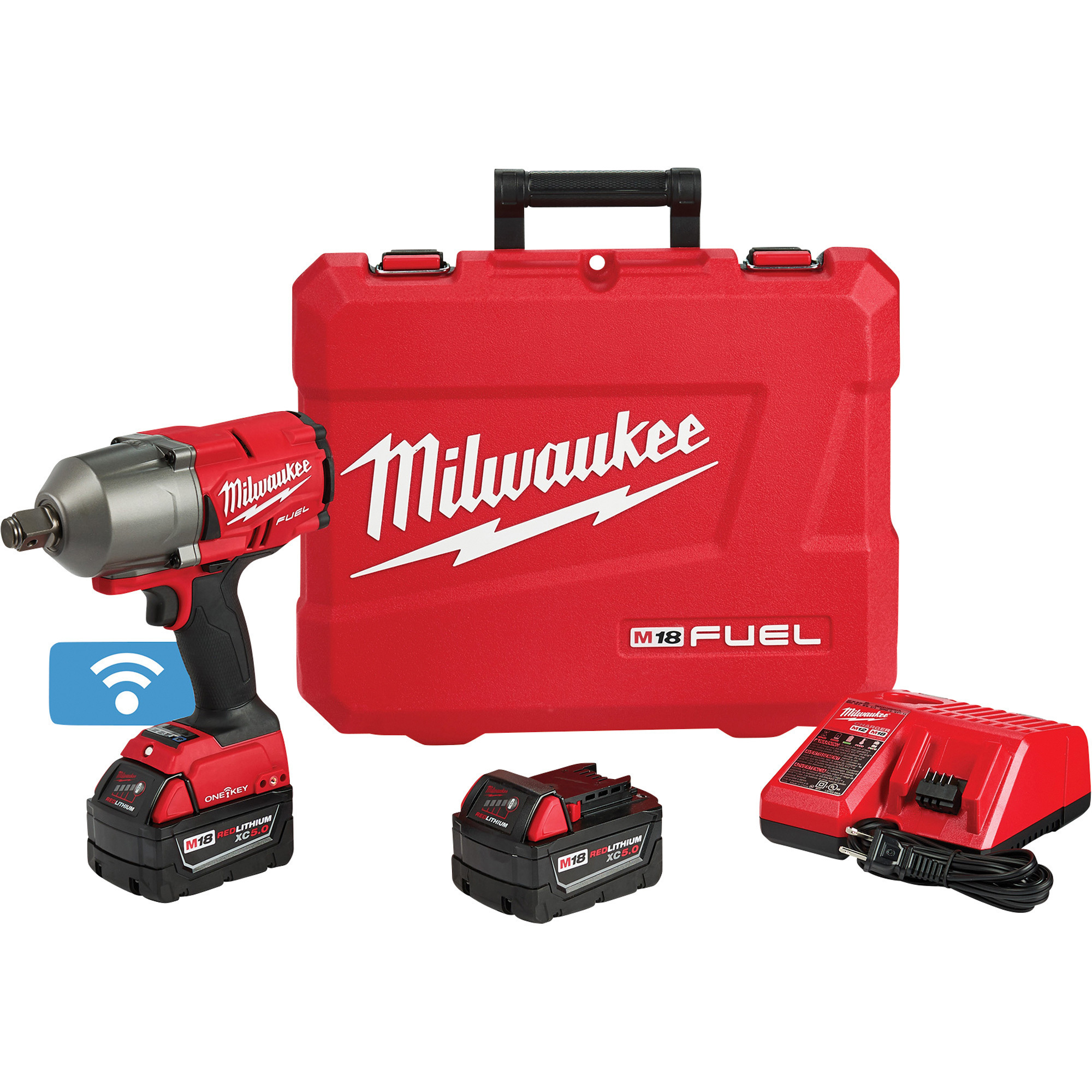 Milwaukee, M18 FUEL ONEKEY H IMPCT 3/4 KT, Drive Size 3/4 in, Volts 18 Battery Type Lithium-ion, Model# 2864-22